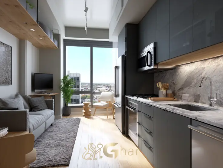 Cozinha integrada com sala em apartamento residencial em Santana e Jardim São Paulo