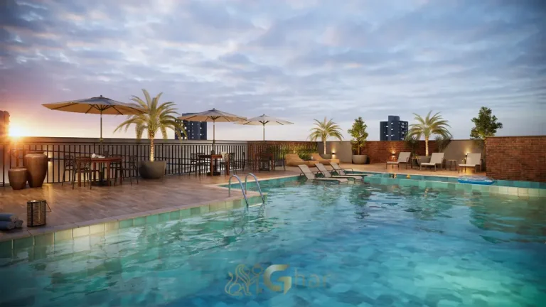 Deck molhado em área de lazer de condomínio de apartamentos no bairro Santana São Paulo