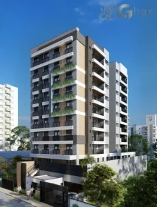 Fachada de condomínio com apartamentos no bairro Santana São Paulo