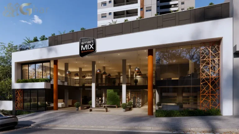 Fachada do mall comercial do Smart Mix Santana no bairro Santana São Paulo