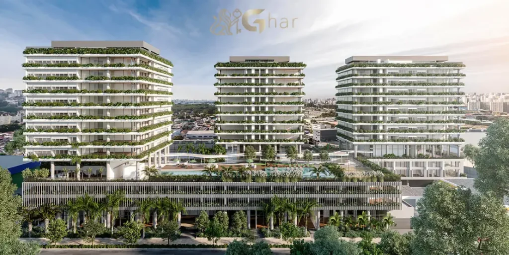 Fachada do condomínio residencial no bairro Santana Zona Norte de São Paulo