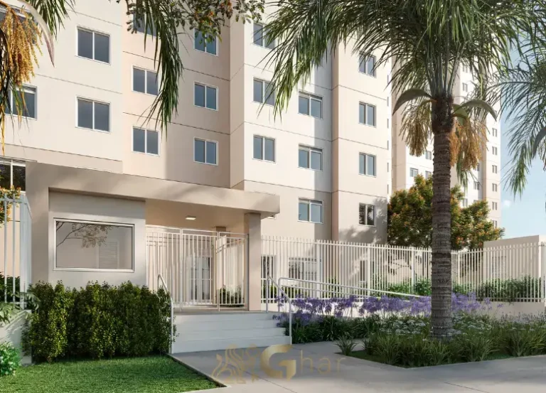 Fachada de condomínio com apartamentos no bairro José Bonifácio em São Paulo