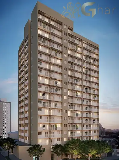 Fachada do condomínio Plano&Mais Mooca no bairro Mooca em São Paulo