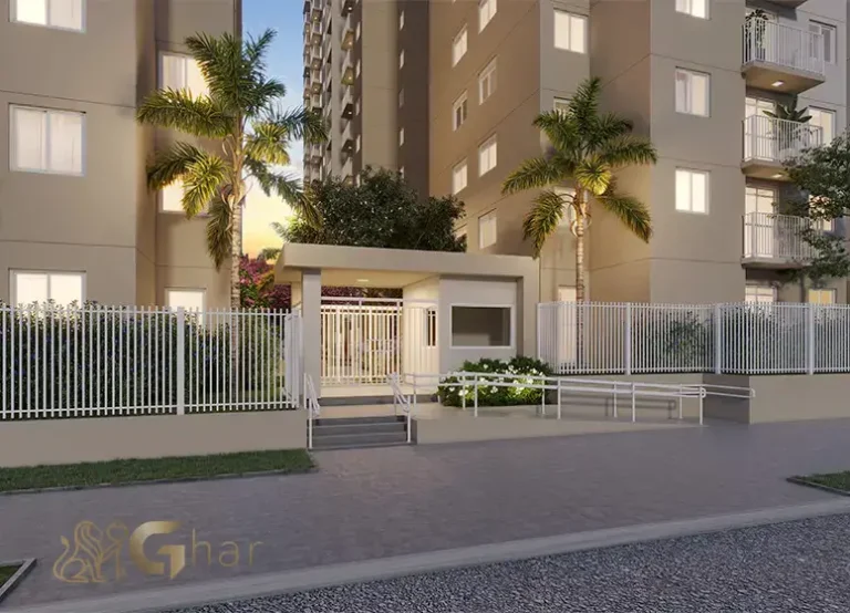 Fachada de condomínio de apartamentos no bairro São Miguel em São Paulo