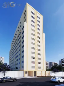 Fachada de condomínio residencial no bairro Santana Zona Norte de São Paulo