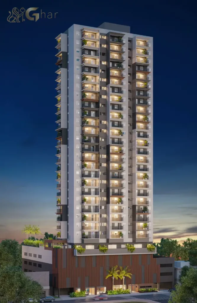 Fachada do condomínio UNNI Brás Residences no bairro Brás em São Paulo