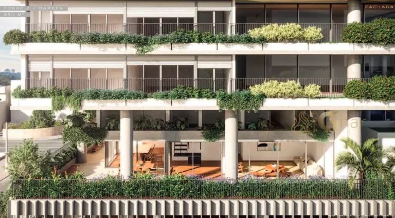 Fachada com varandas do condomínio Mawe Braz Leme no bairro Santana em São Paulo