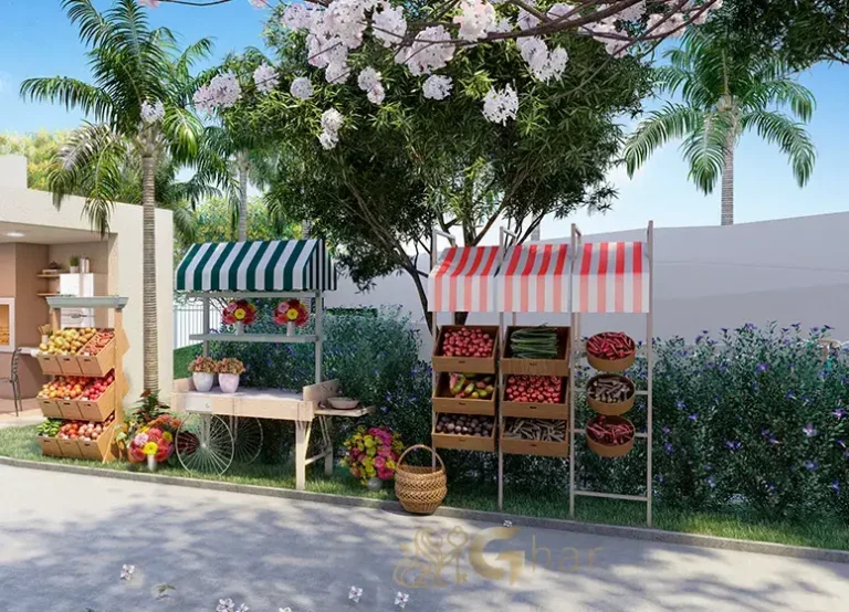 Feirinha interna em condomínio com lazer em apartamentos no Guaianases São Paulo