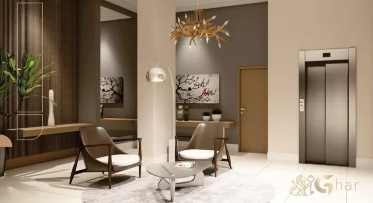 Hall de entrada elegante em condomínio de apartamentos em Santana São Paulo