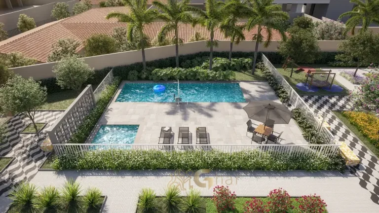 Área de lazer do condomínio Centro&Barão de Campinas no bairro Campos Elíseos em São Paulo