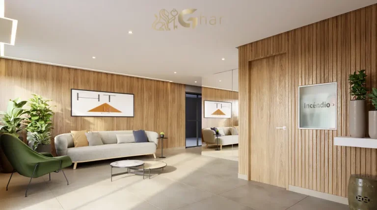 Lobby do condomínio Altos Home Club Santana no bairro Santana em São Paulo