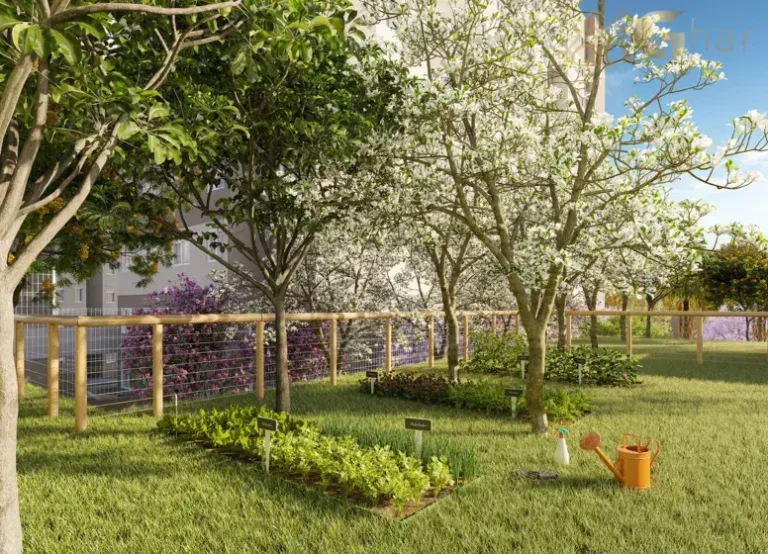 Horta comunitária em condomínio com apartamentos no Parque do Carmo São Paulo