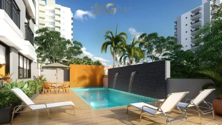 Piscina do condomínio Bienvenu Edifício no bairro Santana em São Paulo