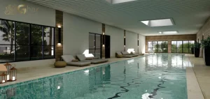 Piscina coberta com raia em condomínio de apartamentos em Santana São Paulo