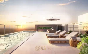 Área de piscina em condomínio residencial no Jardim São Paulo Zona Norte de São Paulo