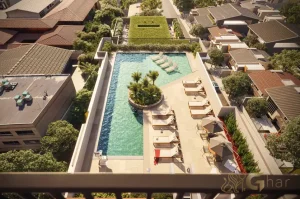 Piscina do condomínio ix. Santana no bairro Santana em São Paulo