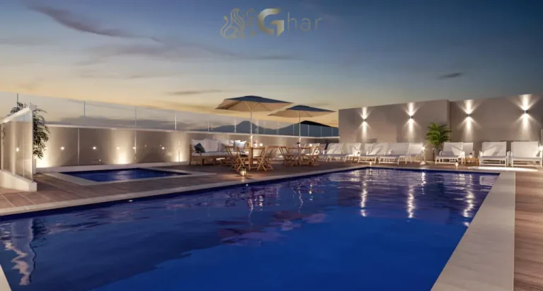 Piscina rooftop em condomínio com lazer em apartamentos no Santana São Paulo