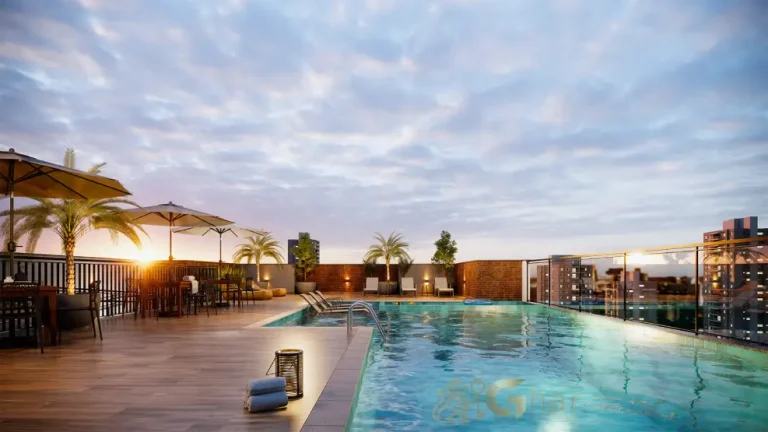 Piscina no rooftop de condomínio residencial em Santana Zona Norte de São Paulo