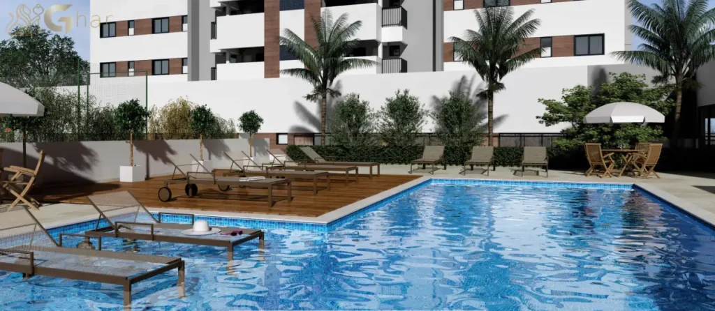 Piscina do condomínio Unique Santana no bairro Santana em São Paulo