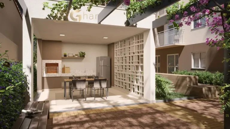 Churrasqueira do condomínio Plano&Vila Ema com espaço gourmet para moradores na Vila Ema São Paulo