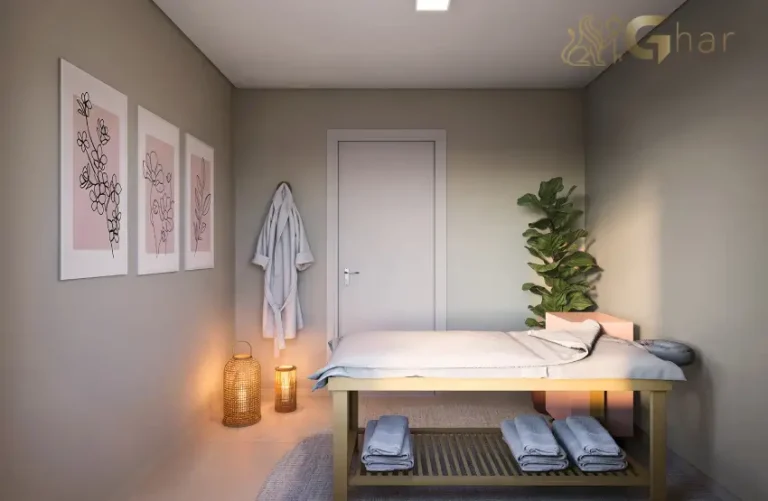 Sala de massagem do condomínio Plano&Vila Ema com espaço de relaxamento na Vila Ema São Paulo