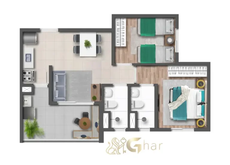 Planta de apartamento em condomínio com apartamentos no bairro Santana São Paulo