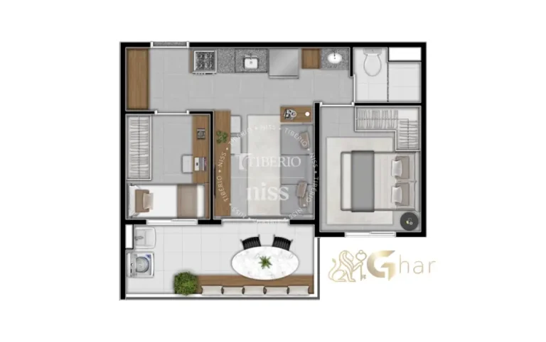 Planta de apartamento 2 dormitórios em apartamentos no Santana São Paulo