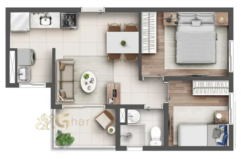 Planta de apartamento 2 dormitórios no Next Alto de Santana em Santana São Paulo