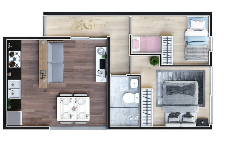 Planta de apartamento em condomínio com unidades no bairro Santana São Paulo