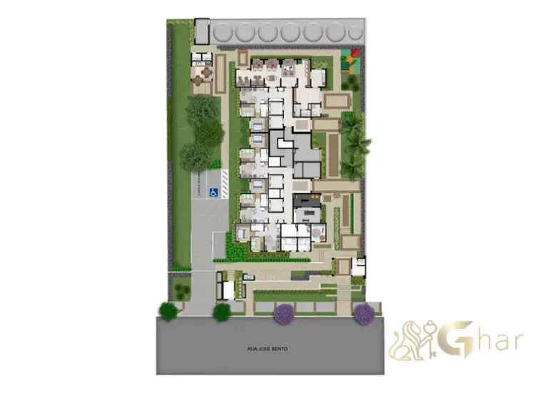 Implantação do condomínio Plano&Vila Cambuci Araçá no bairro Cambuci em São Paulo