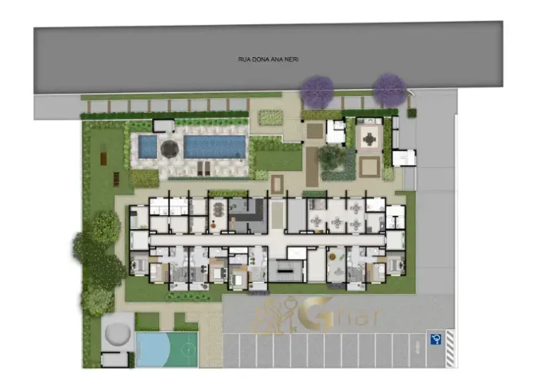 Planta de implantação de condomínio residencial no Cambuci Zona Centro de São Paulo
