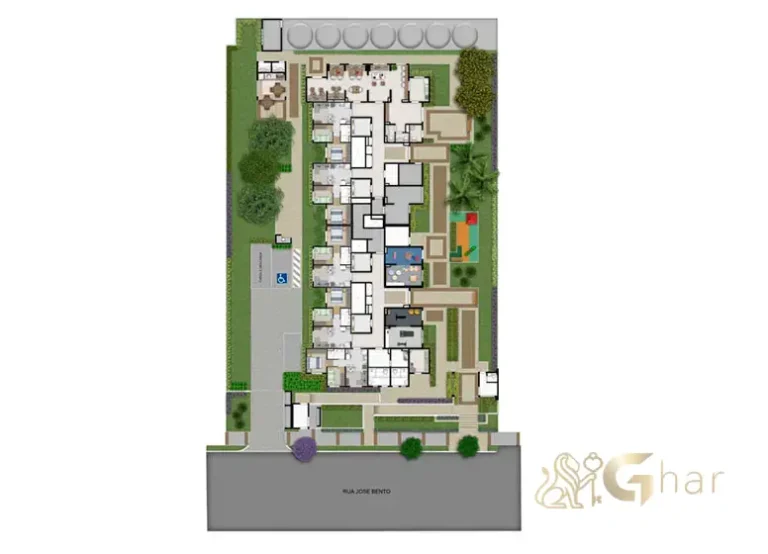 Implantação do condomínio Plano&Vila Cambuci Pitanga no Cambuci em São Paulo