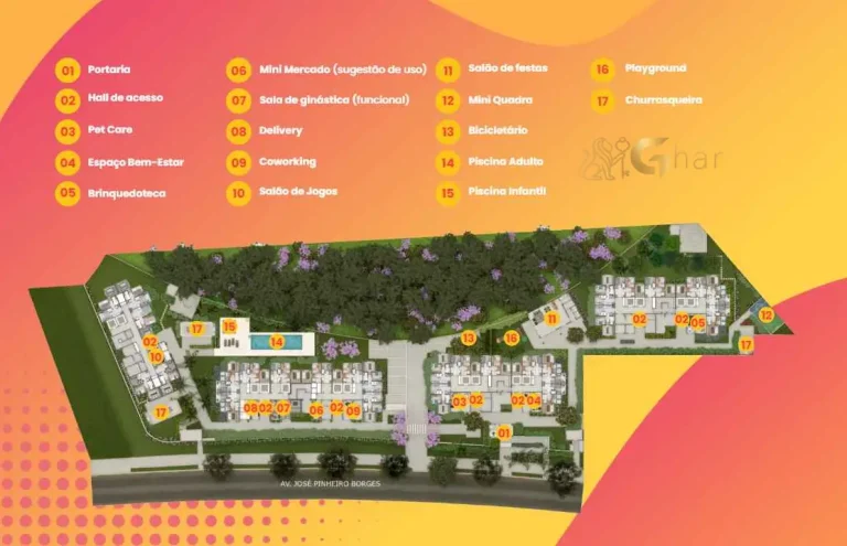 Planta das áreas de lazer do condomínio Meu Plano&José Bonifácio no bairro José Bonifácio em São Paulo