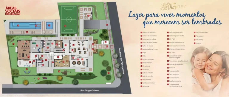 Planta de implantação do condomínio Origens Santana no bairro Santana em São Paulo