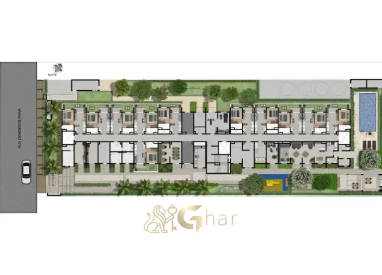 Planta de implantação do condomínio residencial no Brás Zona Centro de São Paulo