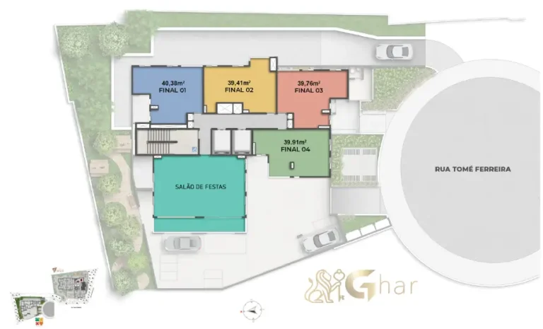 Planta do pavimento tipo do Next Alto de Santana no bairro Santana em São Paulo