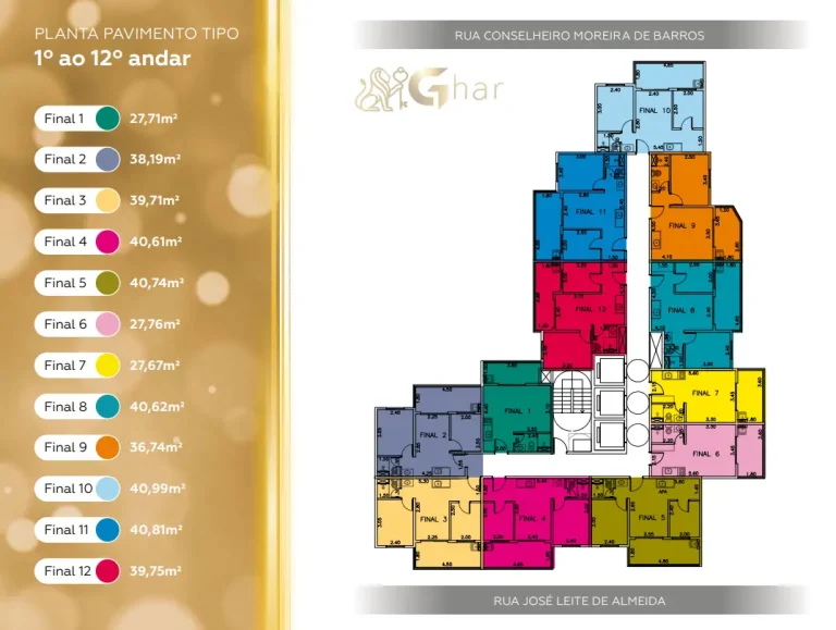 Planta de implantação do condomínio Hello Santana no bairro Santana em São Paulo