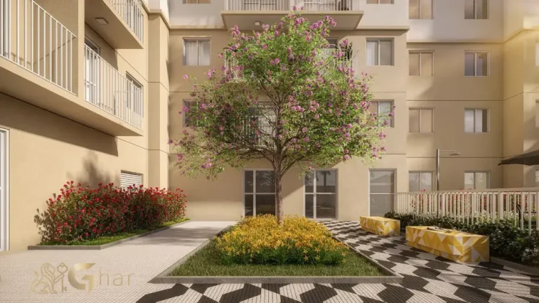 Praça interna em condomínio com lazer em apartamentos no bairro Campos Elíseos São Paulo