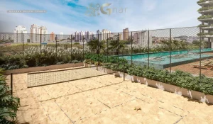 Quadra de beach tennis em condomínio com lazer em apartamentos no bairro Santana São Paulo