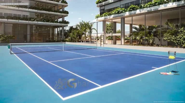 Quadra de tênis em condomínio residencial no bairro Santana Zona Norte de São Paulo