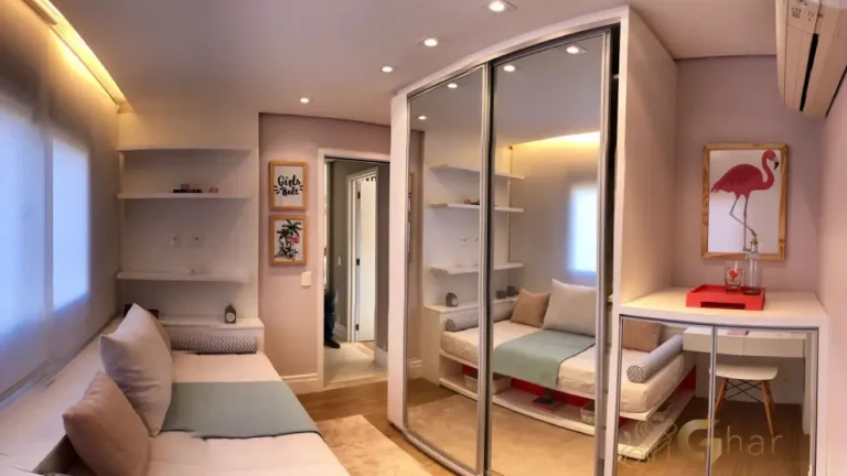 Quarto de apartamento decorado em condomínio no bairro Santana Zona Norte de São Paulo