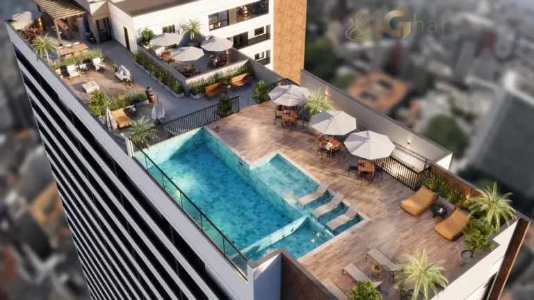 Rooftop com lazer em condomínio de apartamentos no bairro Santana São Paulo