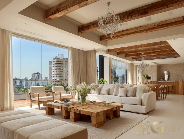 sala moderna de apartamento em Santana SP com padrão residencial da Zona Norte