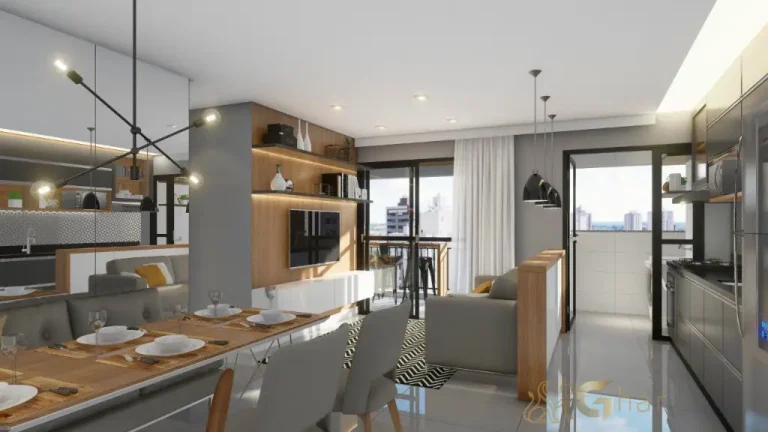 Sala moderna em condomínio de apartamentos no bairro Santana São Paulo