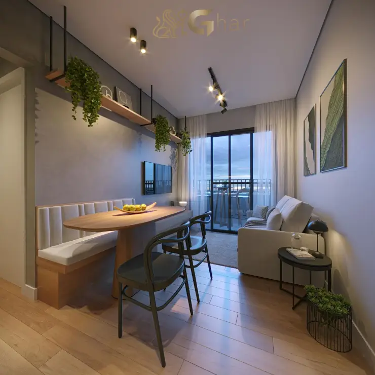 Sala de estar em condomínio residencial no bairro Santana Zona Norte de São Paulo