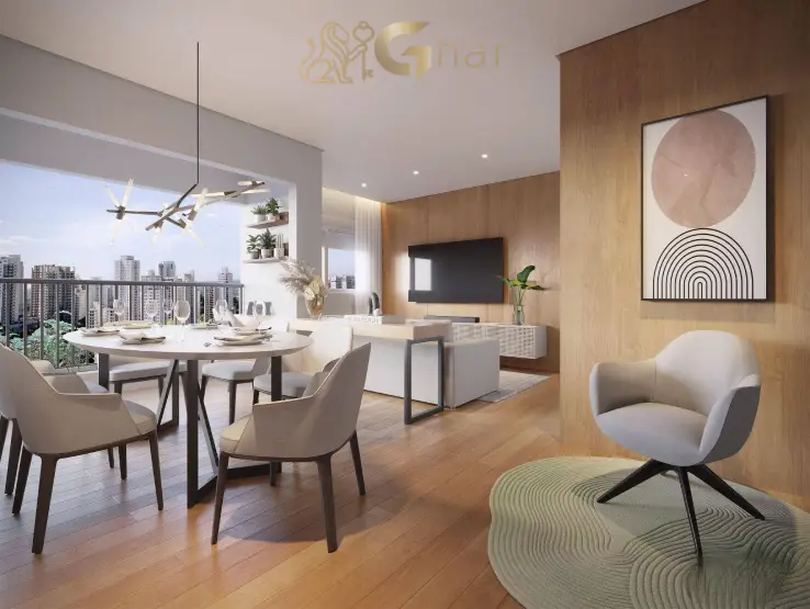 Sala do apartamento decorado do ix. Santana no bairro Santana em São Paulo