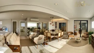 Sala de apartamento decorado em condomínio no bairro Santana Zona Norte de São Paulo