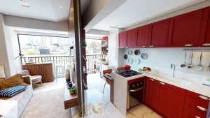 Sala de apartamento decorado em condomínio residencial no Jardim São Paulo Zona Norte de São Paulo