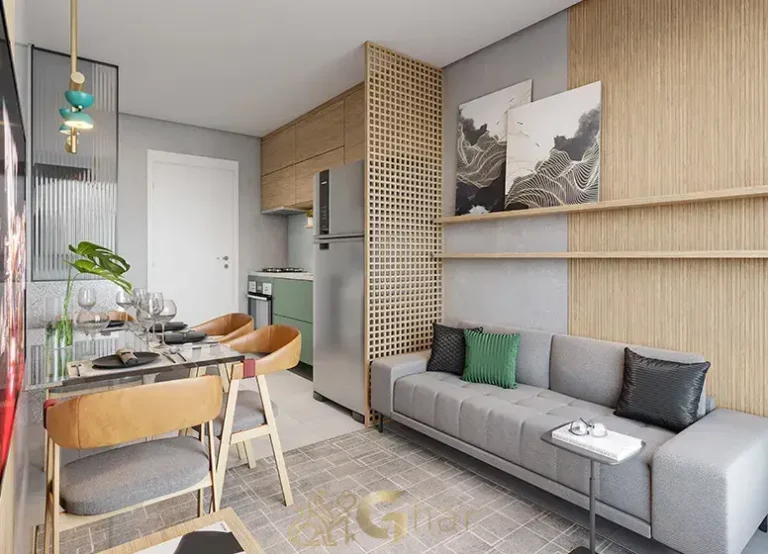 Sala do apartamento decorado Plano&Guaianases no bairro Guaianases em São Paulo