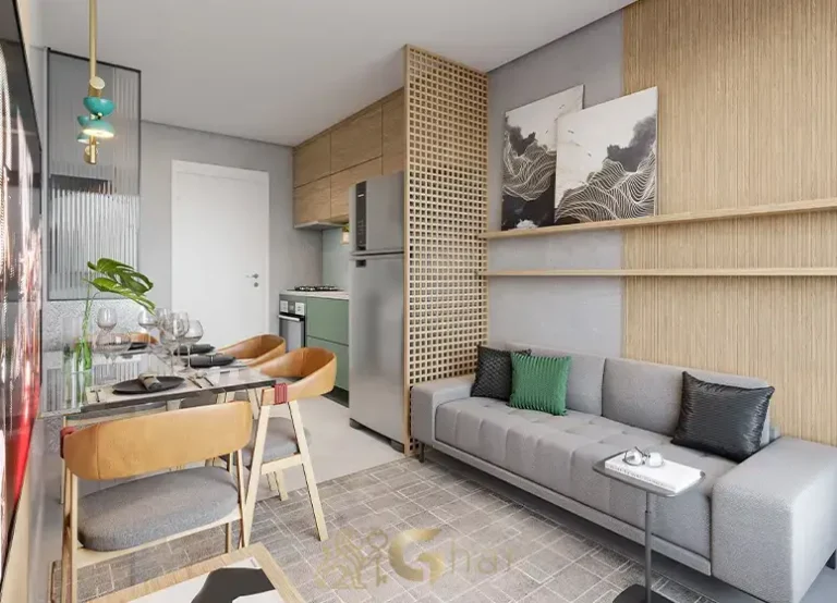 Sala do apartamento decorado Plano&São Miguel no bairro São Miguel em São Paulo